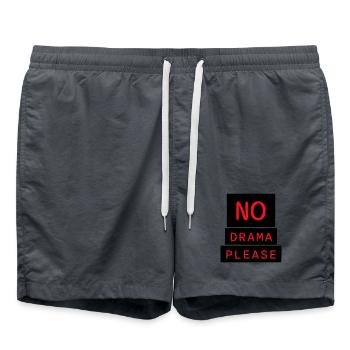 No Drama Please Ruhe Entspannung Relax Chill Spaß - Badeshorts -  - Vorne