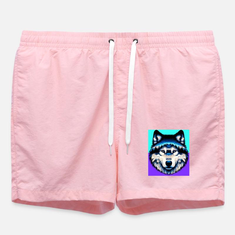 Wolf - Swim Trunks - pink