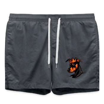 Doberman Dog Crown - Swim Trunks -  - Front