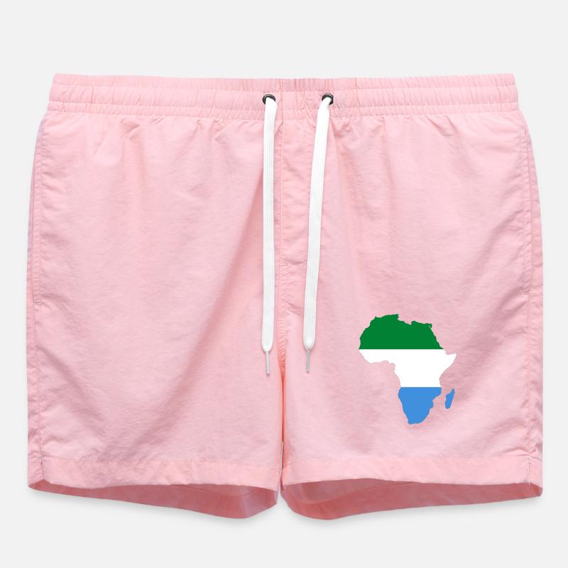 Sierra_Leone_Flagge_Afrika - Short de bain - rose
