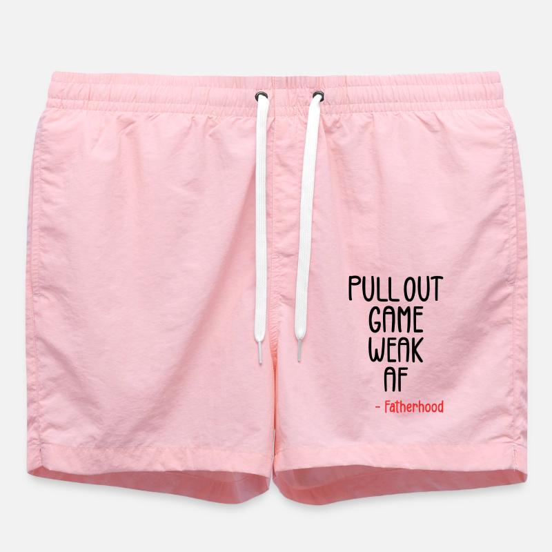 Pull out game weak af - Swim Trunks - pink