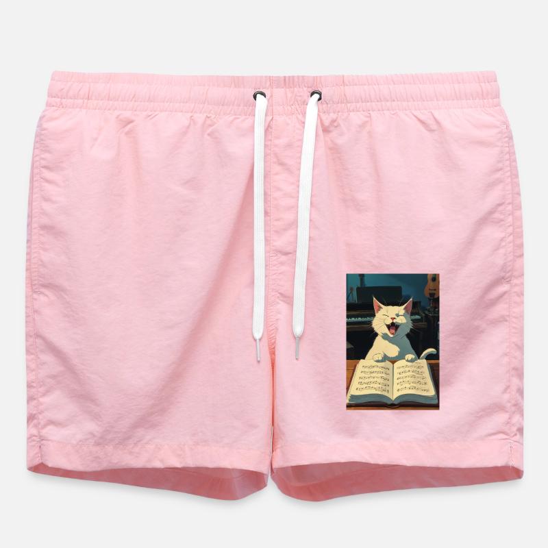 Un chaton mignon chante - Short de bain - rose