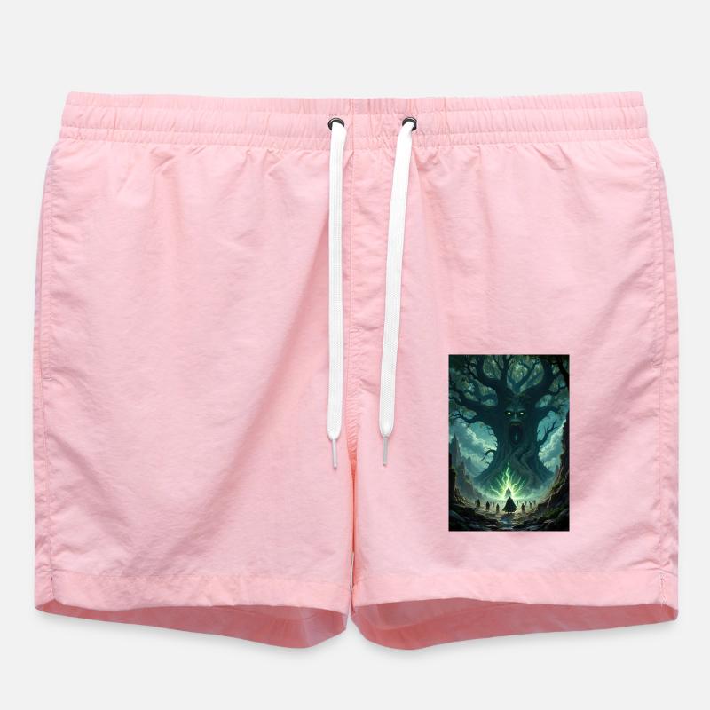 Fantasy tree image. - Swim Trunks - pink