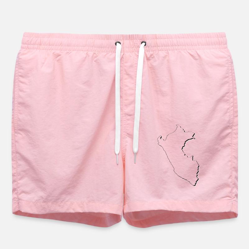 Carte du Pérou comme contour - Short de bain - rose