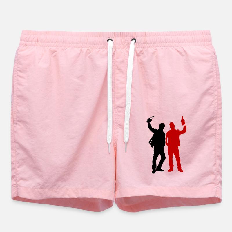 Drinking Team Party Crew - Swim Trunks - pink