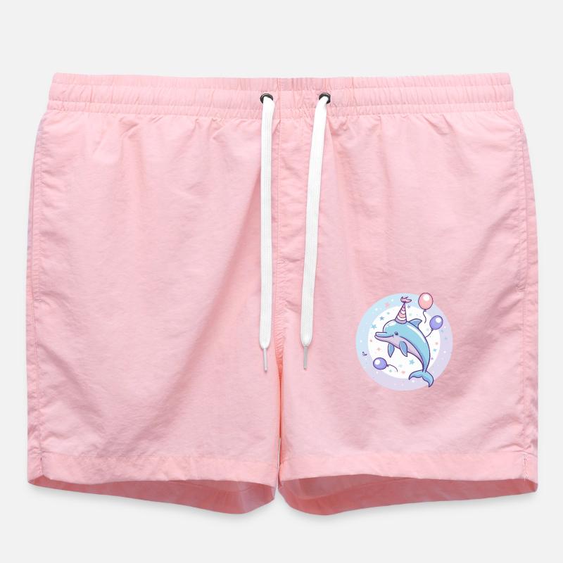 Dauphin Anniversaire Bébé - Short de bain - rose