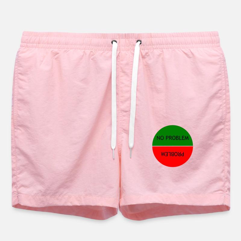 No problem vs Problem - Swim Trunks - pink