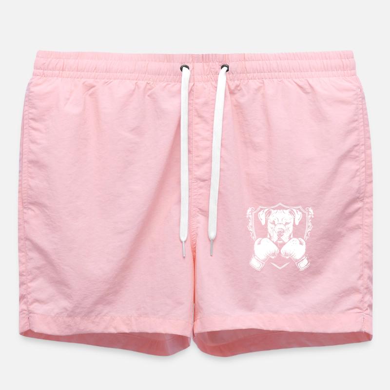 Chien Boxer Combattant - Short de bain - rose