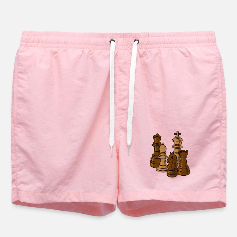 échecs - Short de bain - rose