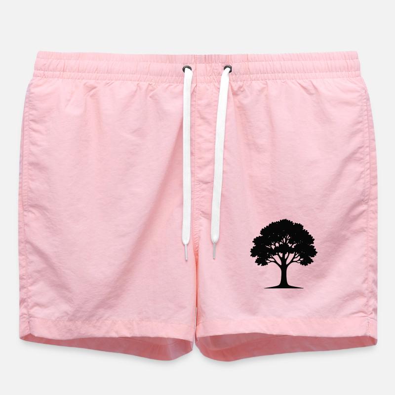 Illustration d’art d’arbre élégant - Short de bain - rose