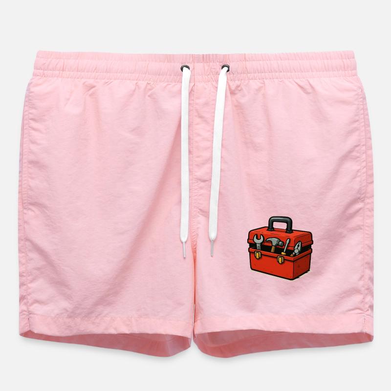 Compact Toolbox Illustration - Swim Trunks - pink