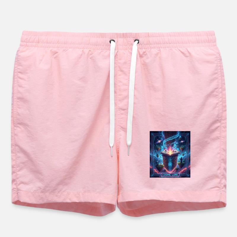 Cosmic Lore and Enchanted Book - Swim Trunks - pink