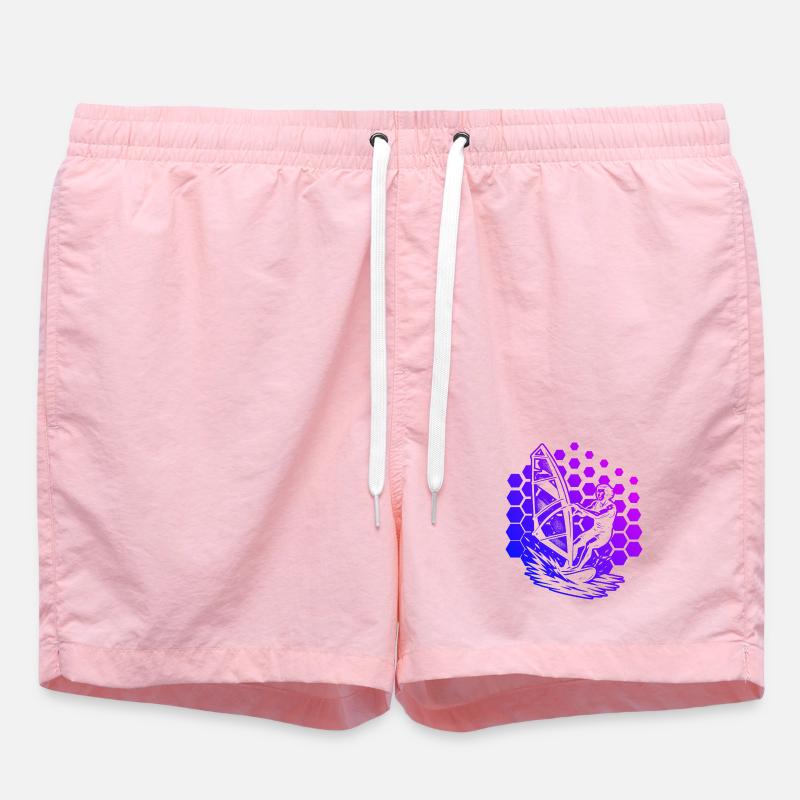 Clear windsurfing message - Swim Trunks - pink