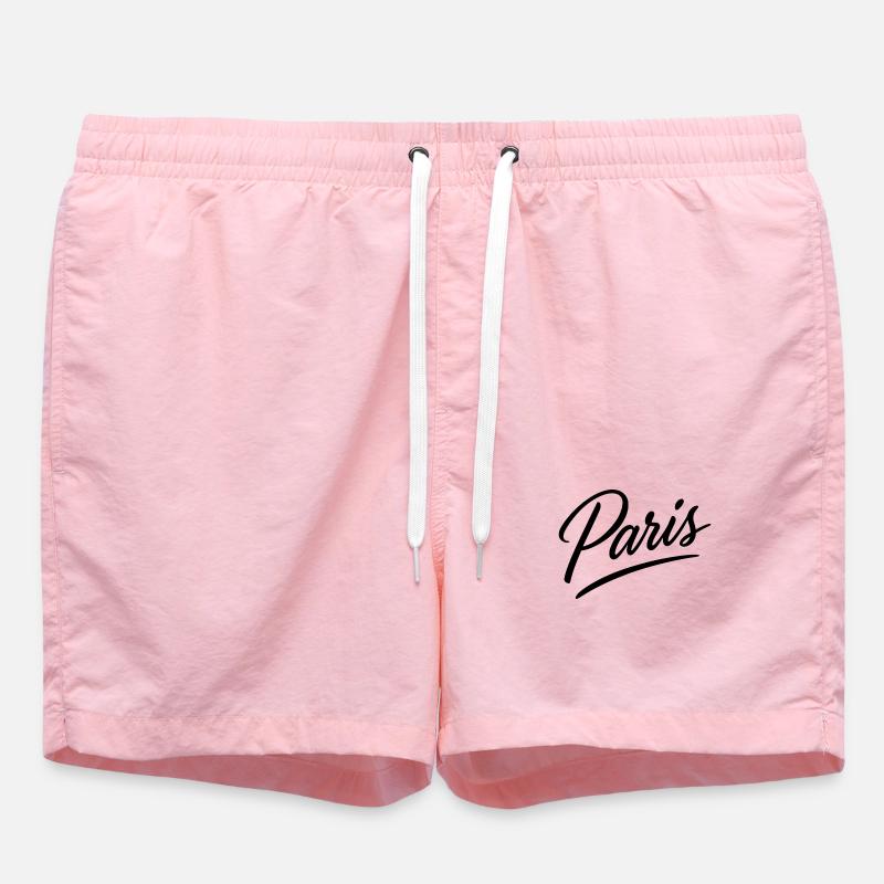 Pariser Script-Schriftzug - Badeshorts - Pink