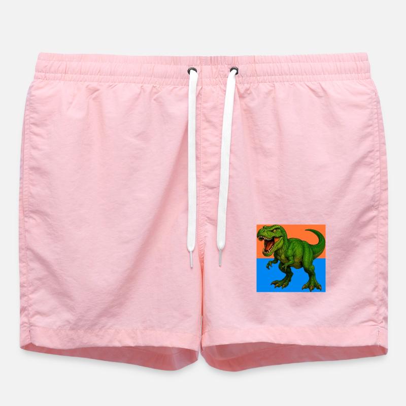 dinosaur - Swim Trunks - pink