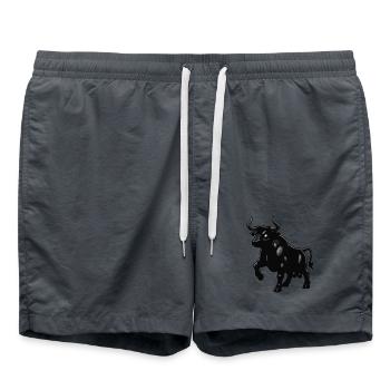 Black Bull Silhouette with Shine - Swim Trunks -  - Front