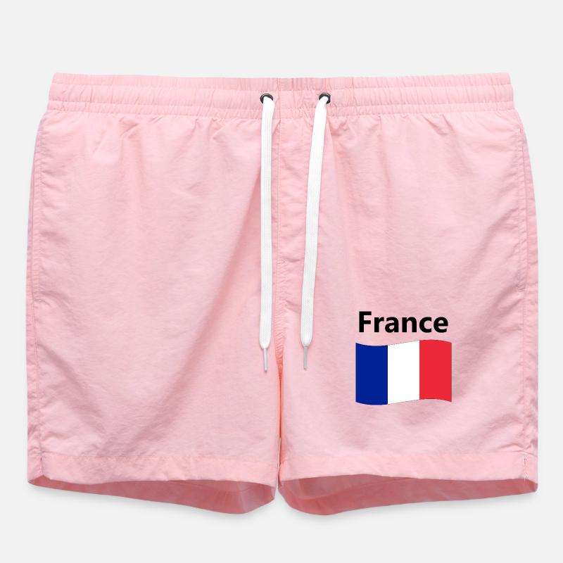 Drapeau Français - Short de bain - rose
