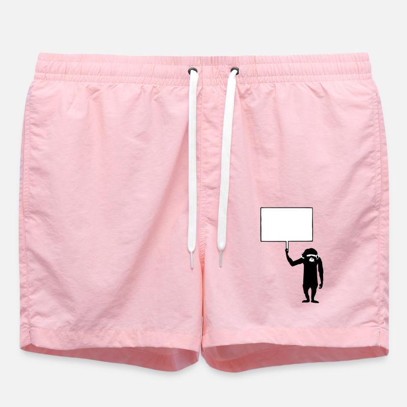 Ape Your Statement * Personalized saying - Swim Trunks - pink