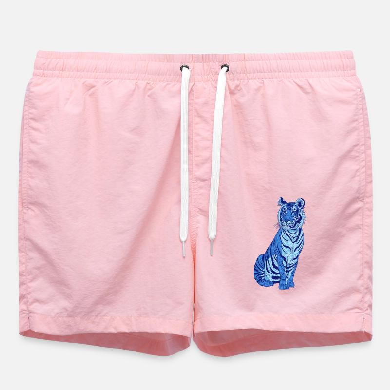 Bleu tigre - Short de bain - rose