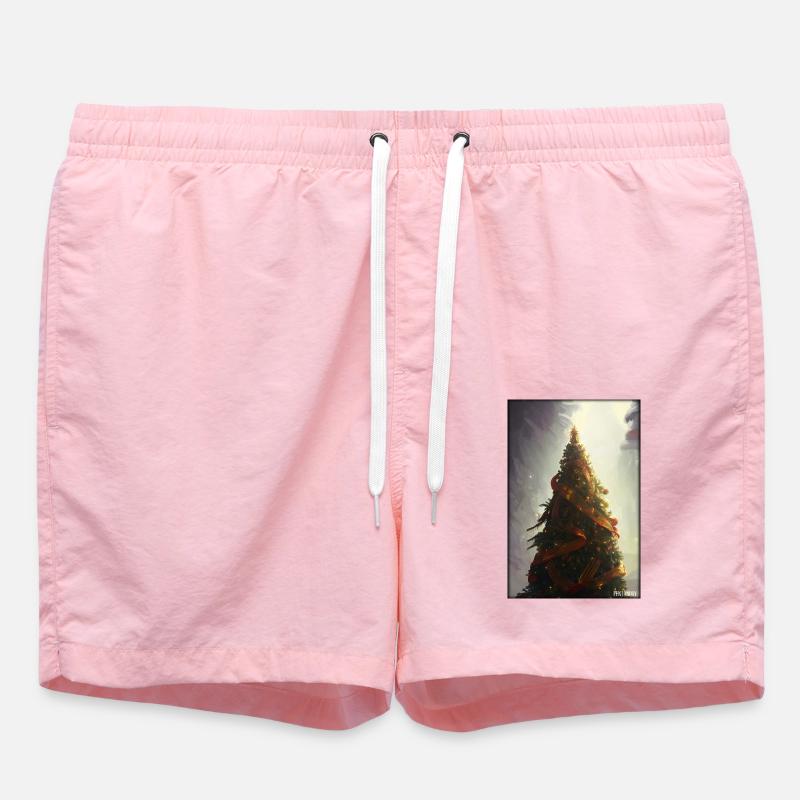 Arbre de Noël Noël hiver - Short de bain - rose