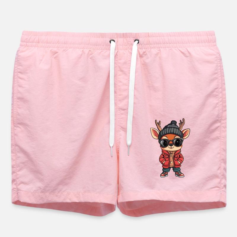 Hirsch Winter Comic - Badeshorts - Pink