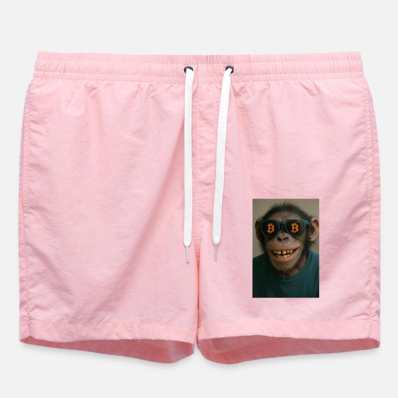 Bitcoin meets Monkey Joe - Badeshorts - Pink