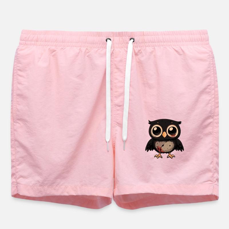 Eule Halloween Comic Lustig - Badeshorts - Pink