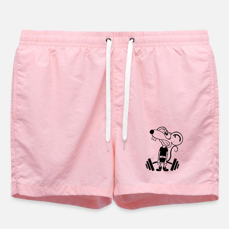 Pump Maus kontur 1c - Swim Trunks - pink