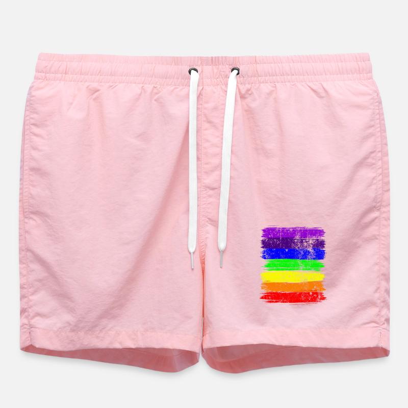 Rayures Vivid Pride - Short de bain - rose