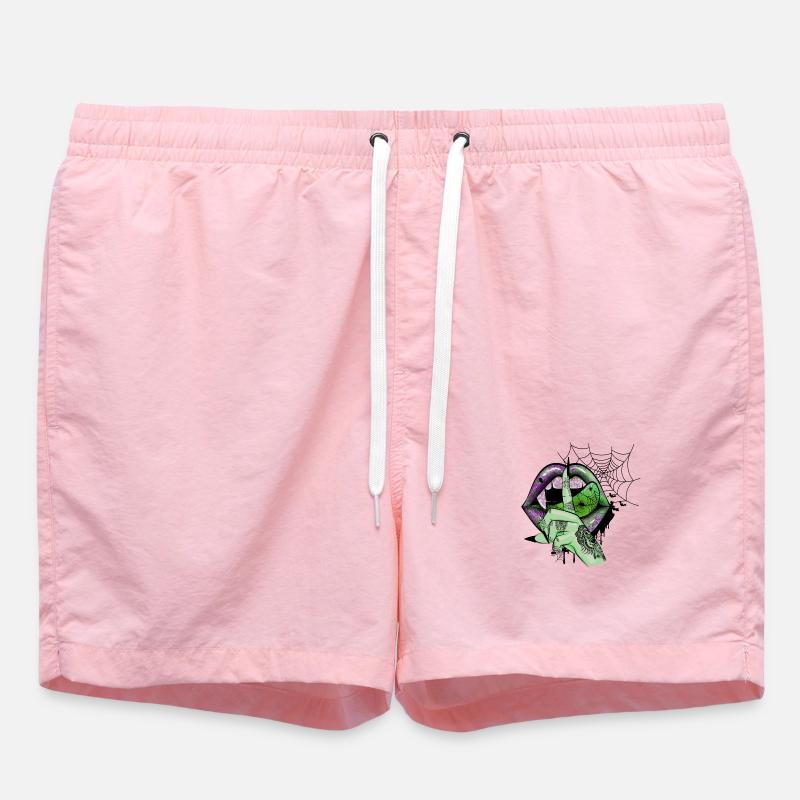 Lèvres de vampire vert - Short de bain - rose