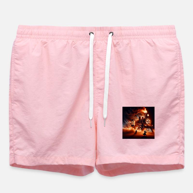 The Hell Train - Swim Trunks - pink