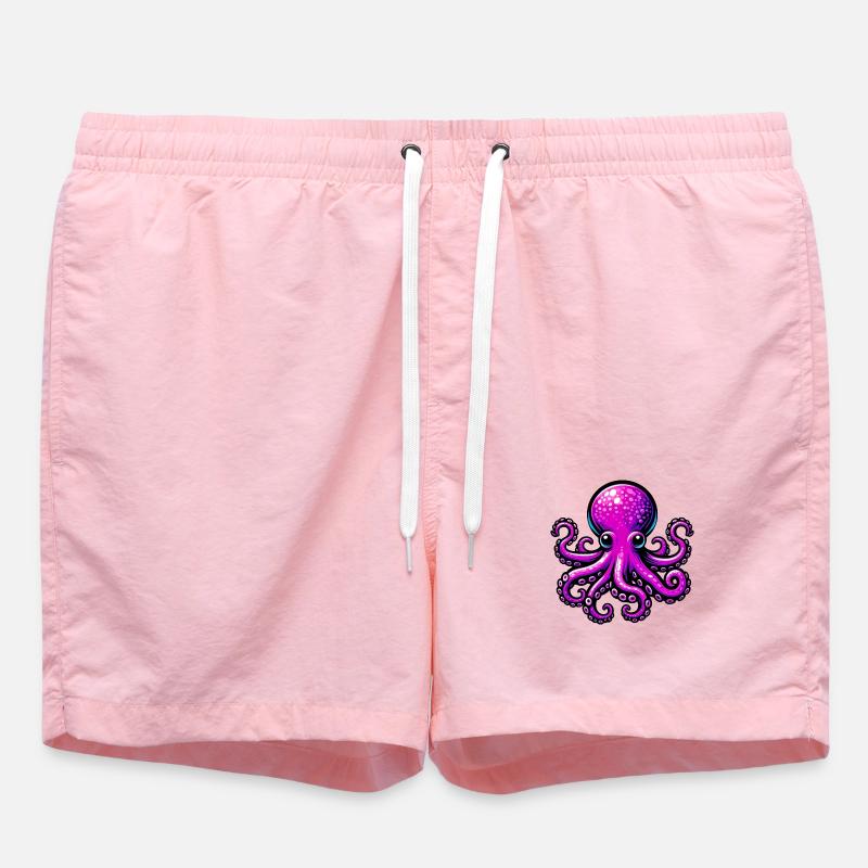 Octopus - Swim Trunks - pink