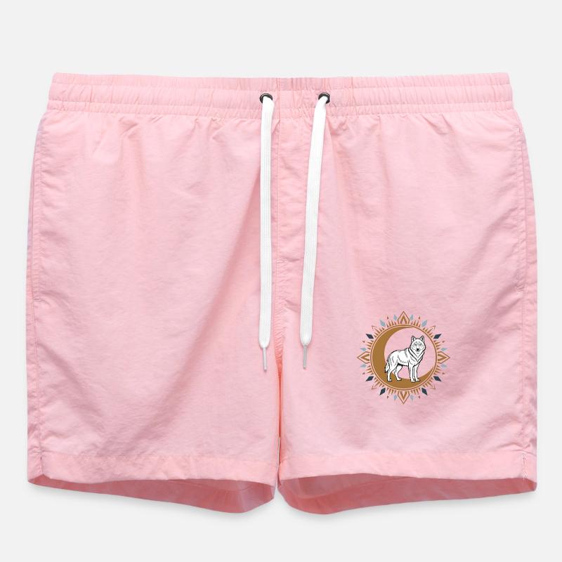 Boho Wolf - Badeshorts - Pink