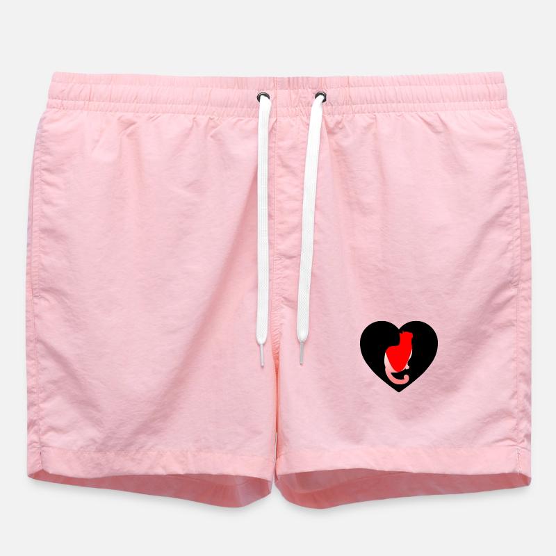 Chat - Short de bain - rose