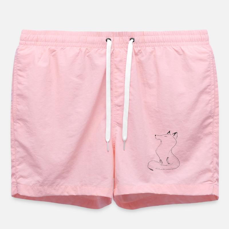 Sketchwolf Silhouette - Swim Trunks - pink