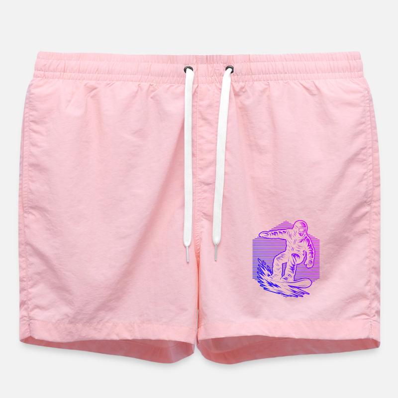 Conception de snowboard pleine de caractère - Short de bain - rose