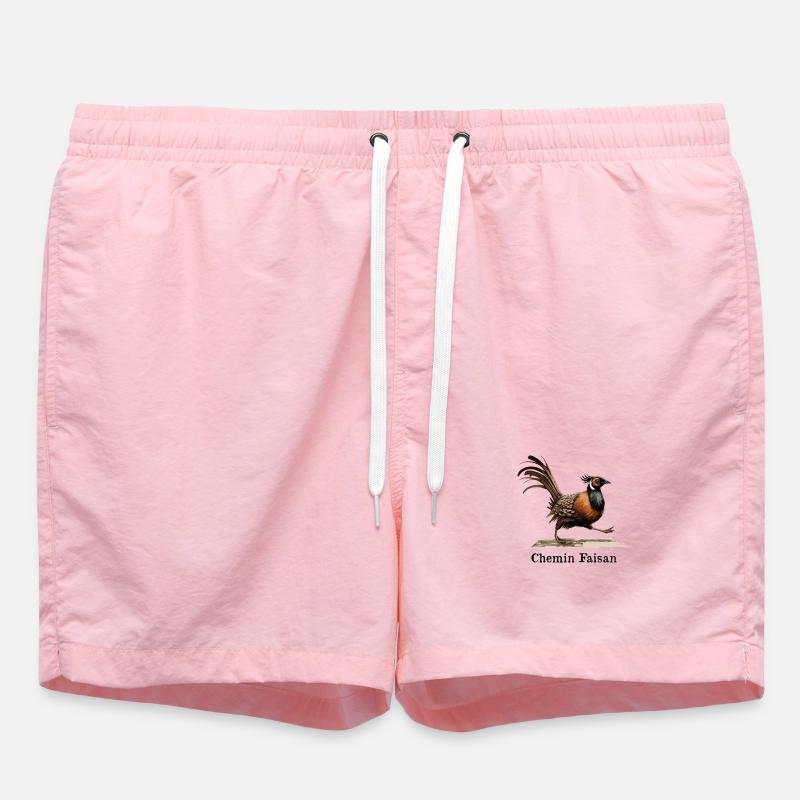 PHEASANT PATH! - Swim Trunks - pink
