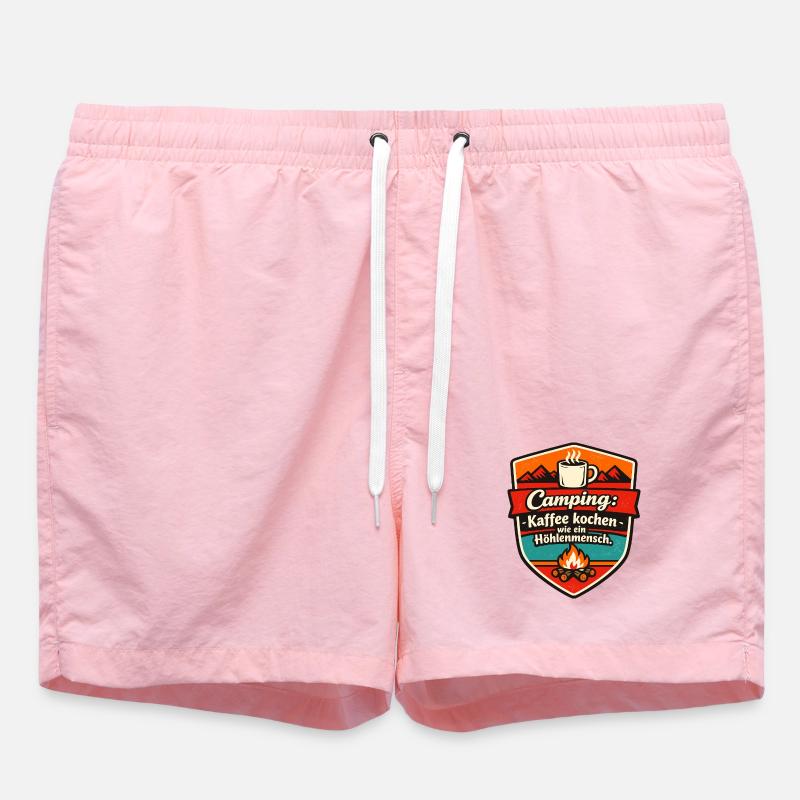 Camper Camping - Swim Trunks - pink