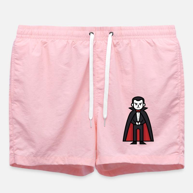 Vampire Halloween Comic - Swim Trunks - pink