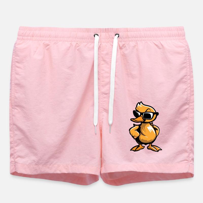 Duck Cool Comic - Swim Trunks - pink