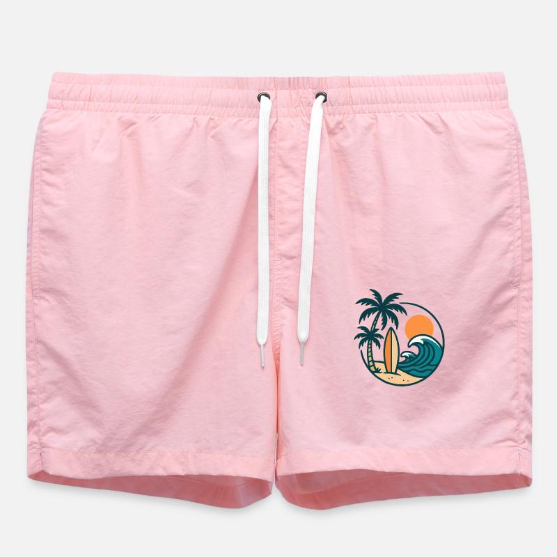 Planche de surf de l’île - Short de bain - rose