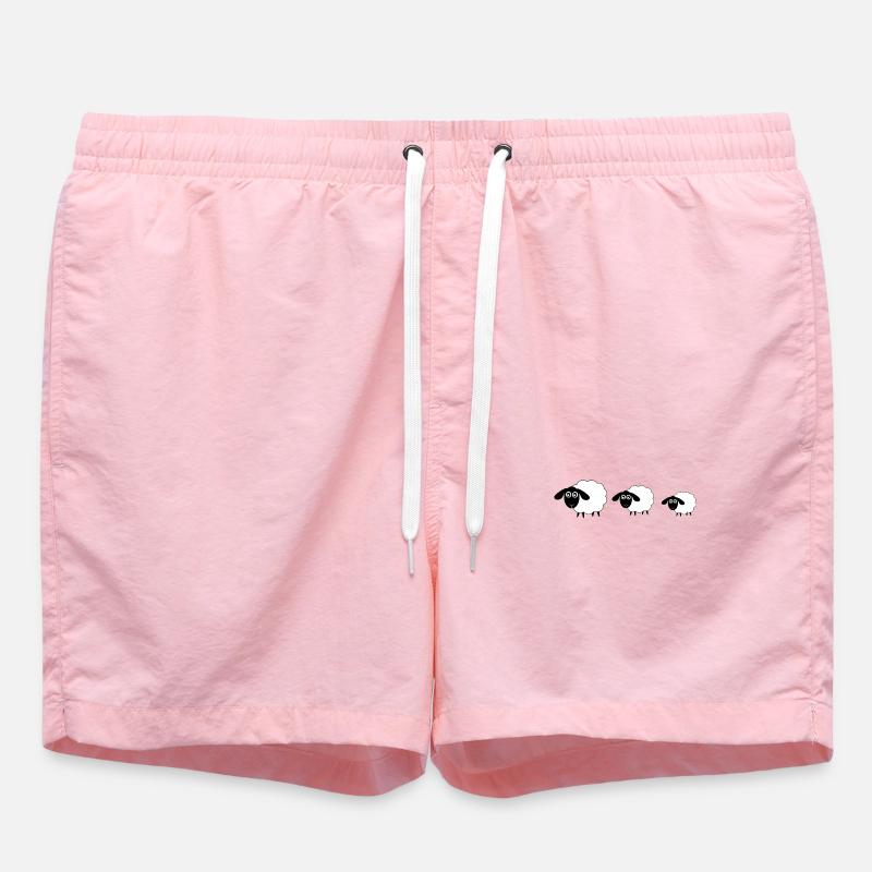 Schafe Schäfchen Lamm - Badeshorts - Pink