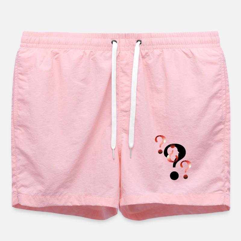 Question mark Fireworks - Swim Trunks - pink