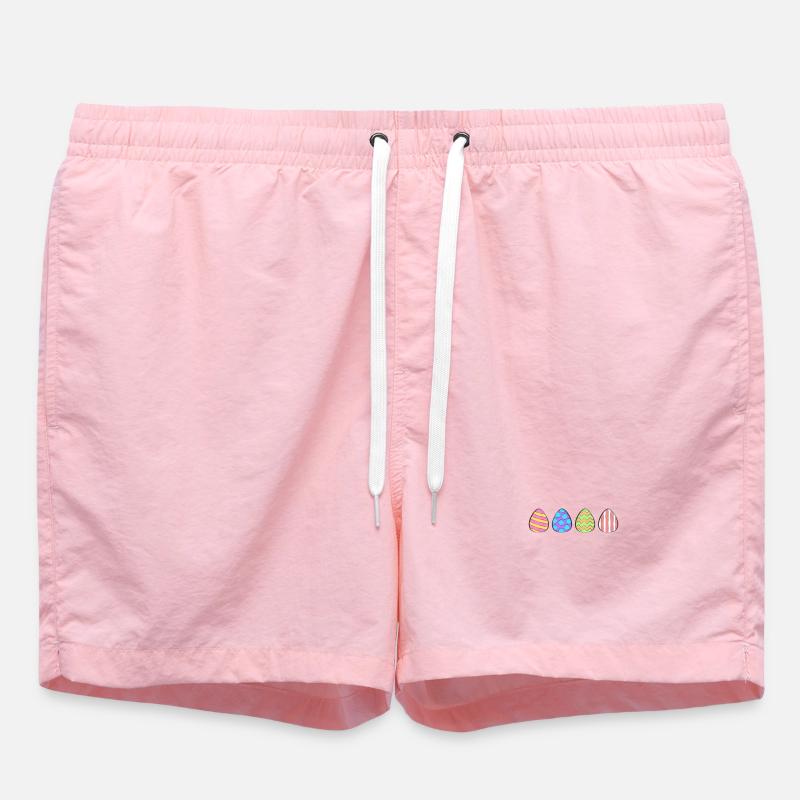4 colorful Easter eggs - Swim Trunks - pink