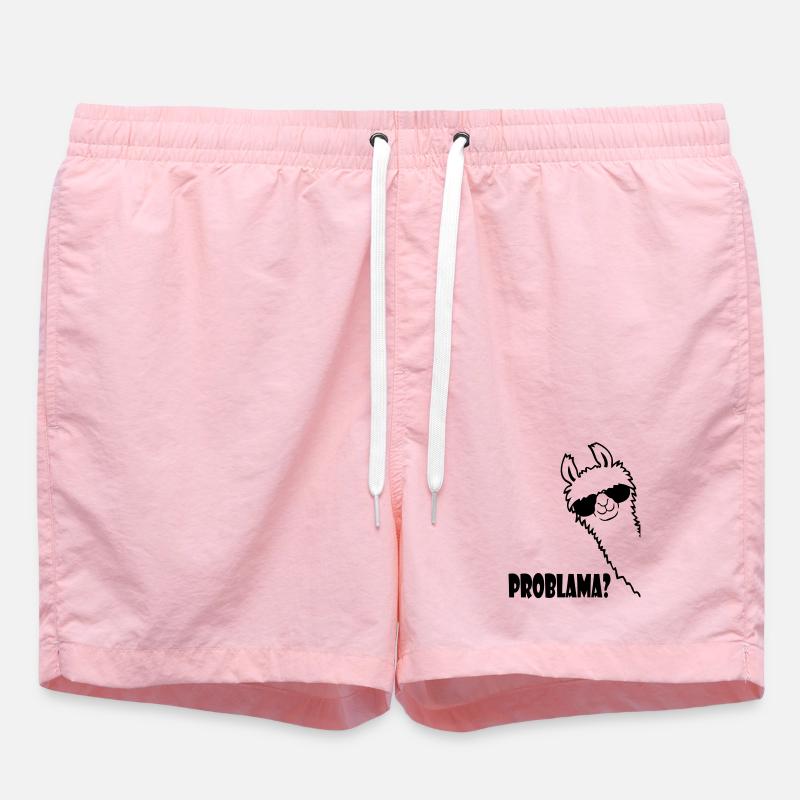 Lama Problama Frage - Badeshorts - Pink