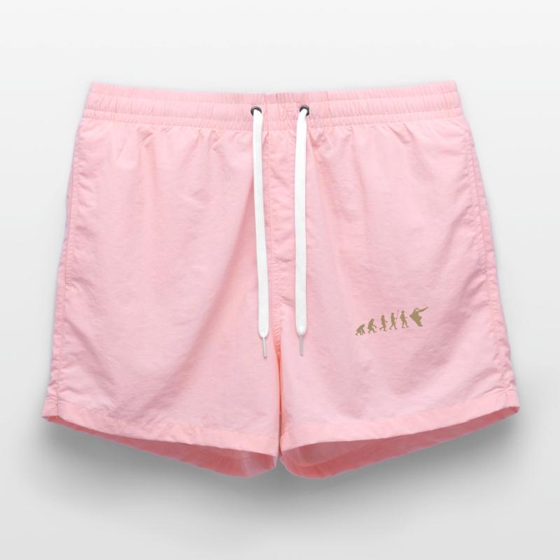 Snowboarder Evolution Gift Idea Swim Trunks