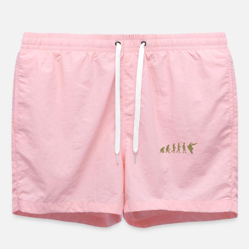 Snowboarder Evolution Geschenkidee - Badeshorts - Pink
