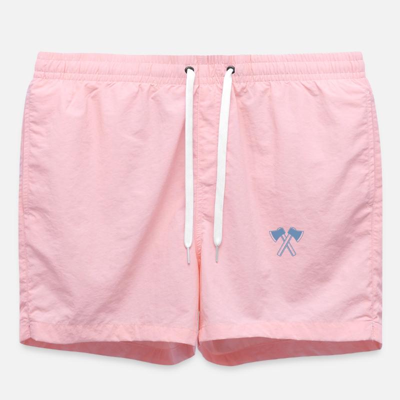 Axe Axes Bûcheron Forestier - Short de bain - rose