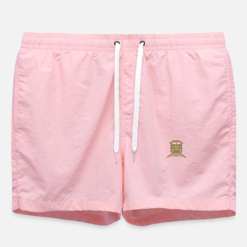 Train Train Driver Design - Swim Trunks - pink