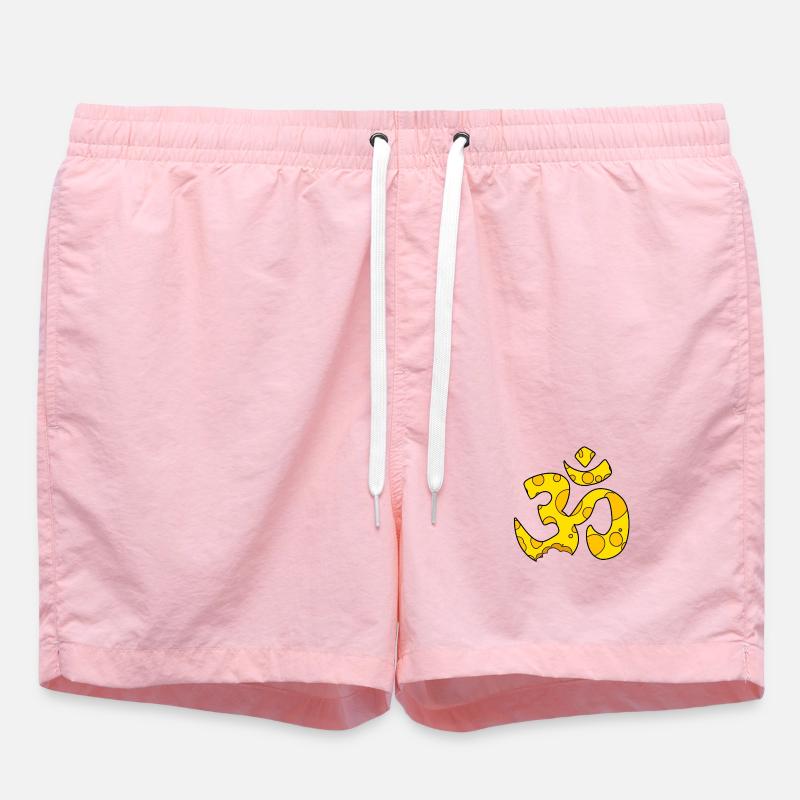 Cheese OM sign - Swim Trunks - pink